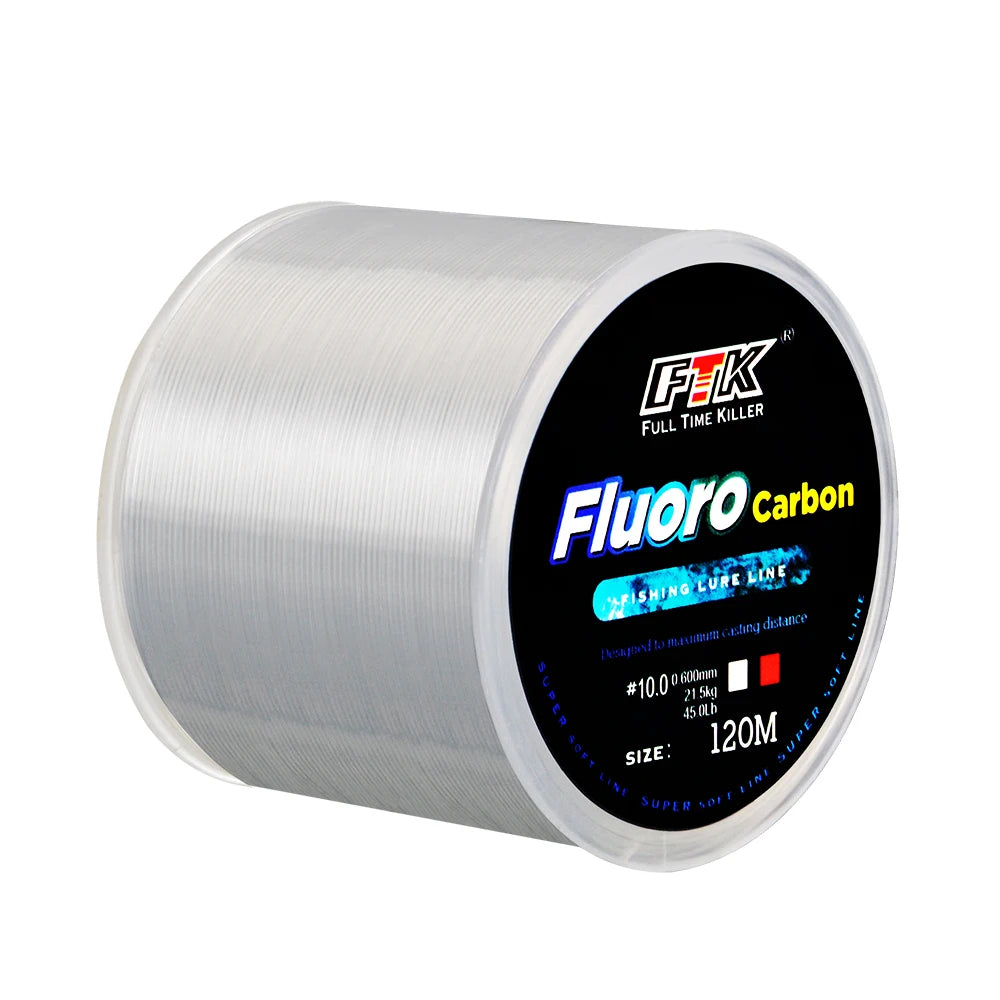 Oneside Fluorocarbon Fishing Line — 120m Carbon Leader