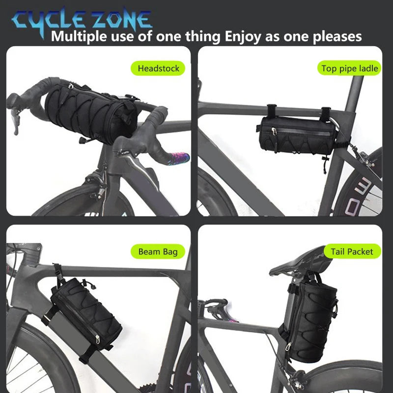 Oneside 2.5L Bike Handlebar Bag — Large Top Tube Storage