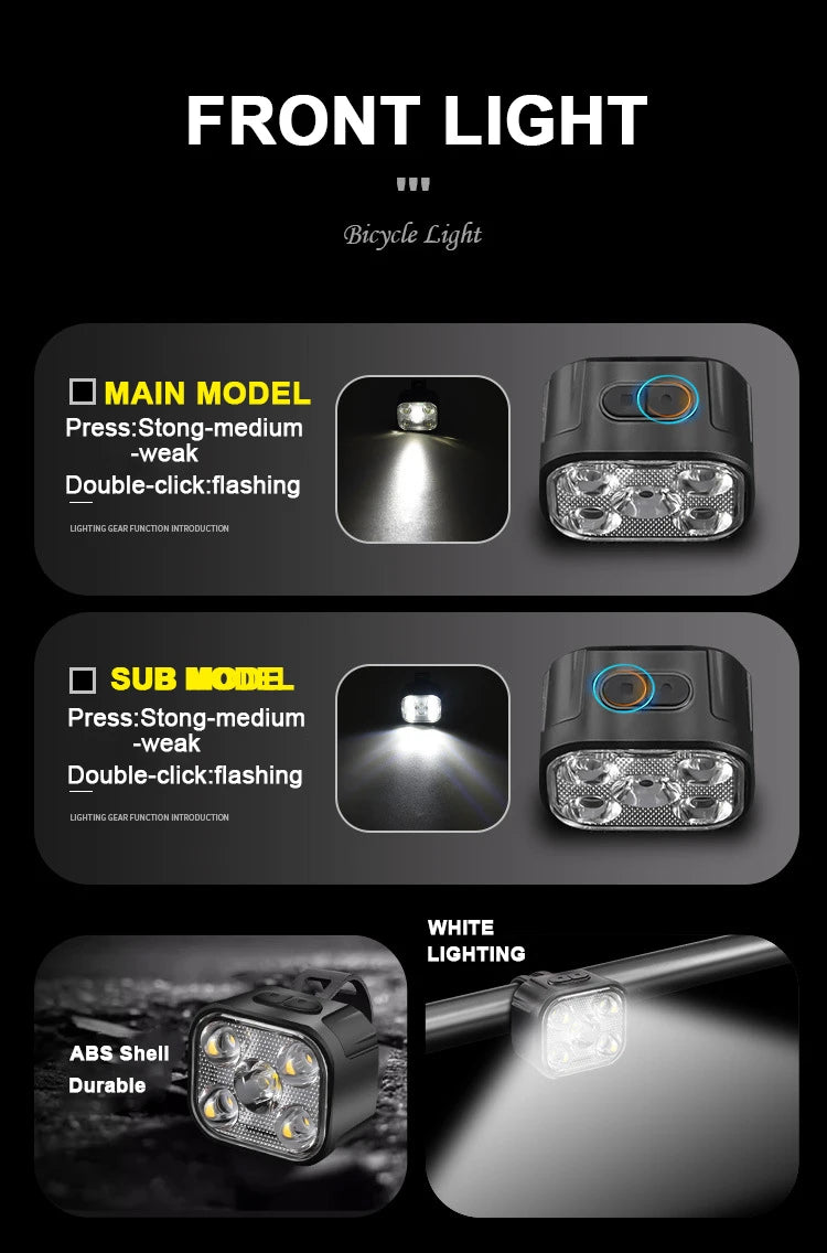 Oneside USB Bike Light Set — Front & Rear LED Taillight