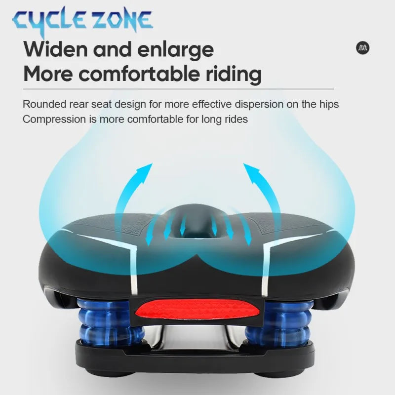 Oneside Hollow Bike Saddle — Breathable Shockproof PU Seat