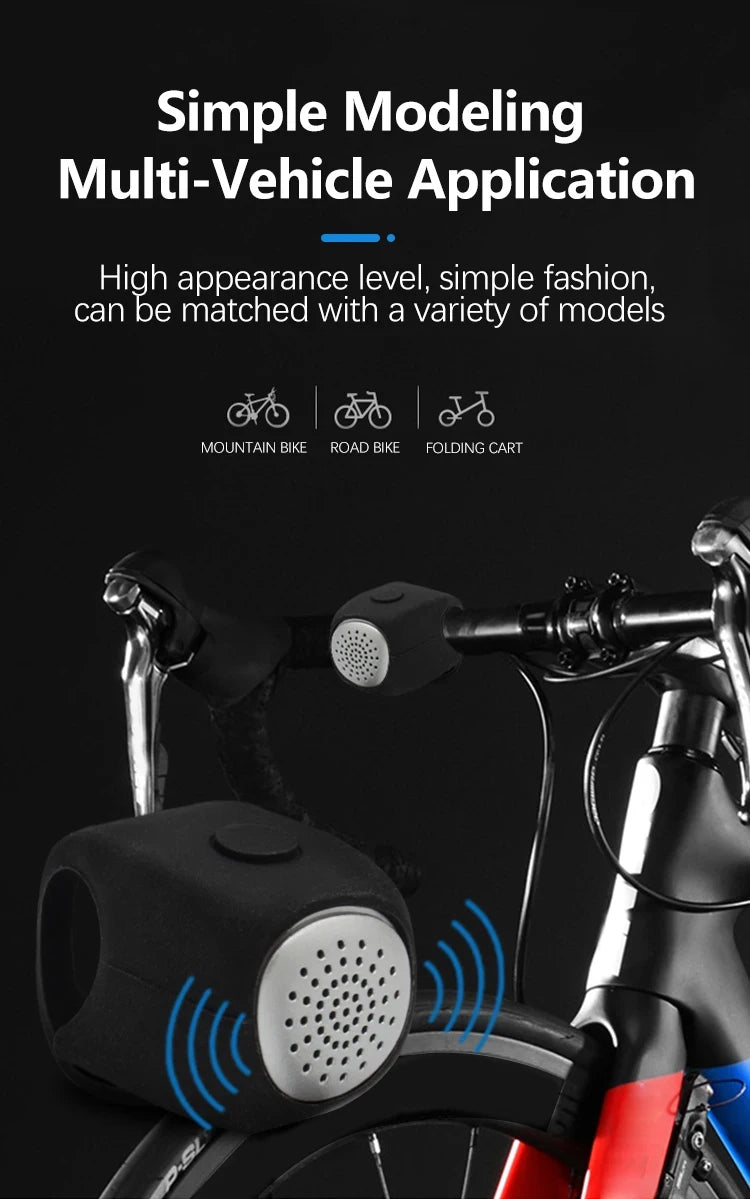 Oneside Electric Bike Bell — 3 Sound Modes, Loud Horn