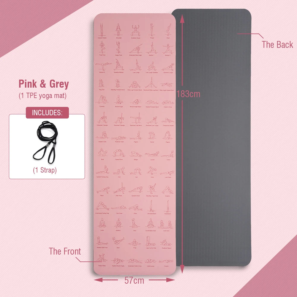 Oneside Non-Slip Yoga Mat — 183cm Pilates & Recovery Mat