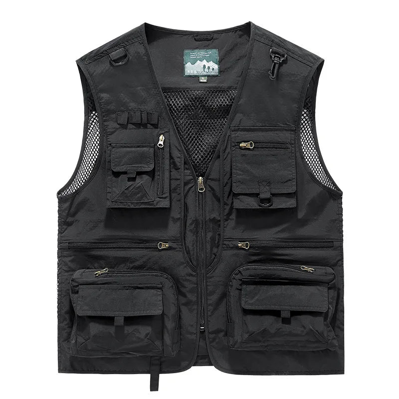 Oneside Men's Multi-Pocket Outdoor Vest — Hiking & Fishing