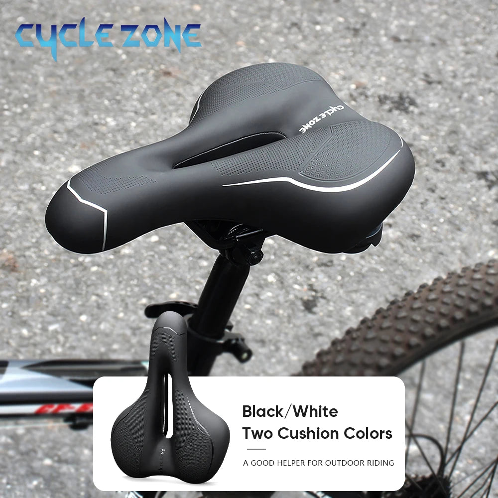 Oneside Hollow Bike Saddle — Breathable Shockproof PU Seat