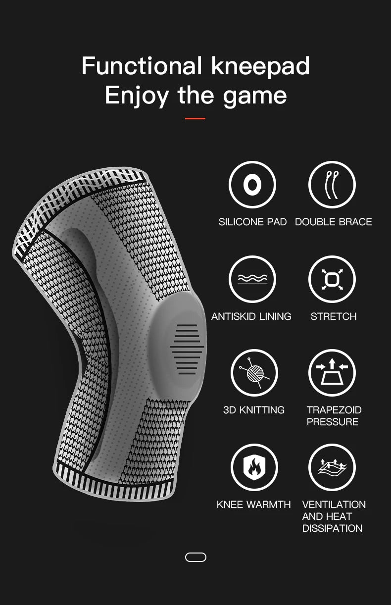 Oneside Compression Knee Sleeve with Silicone Support — Pain Relief
