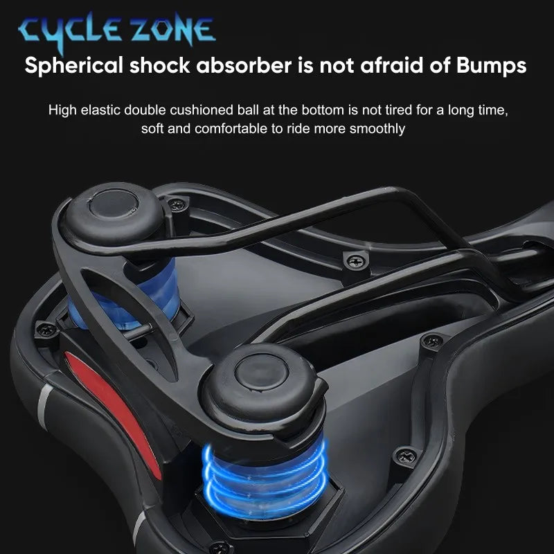 Oneside Hollow Bike Saddle — Breathable Shockproof PU Seat