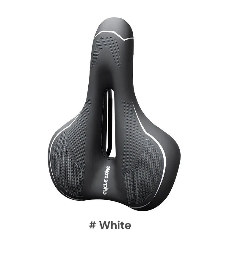 Oneside Hollow Bike Saddle — Breathable Shockproof PU Seat
