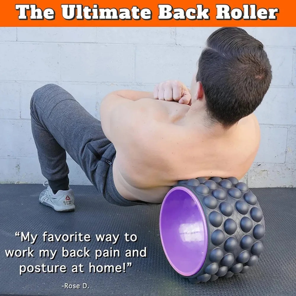 Oneside Foam Yoga Roller Wheel — Back Stretcher & Massager