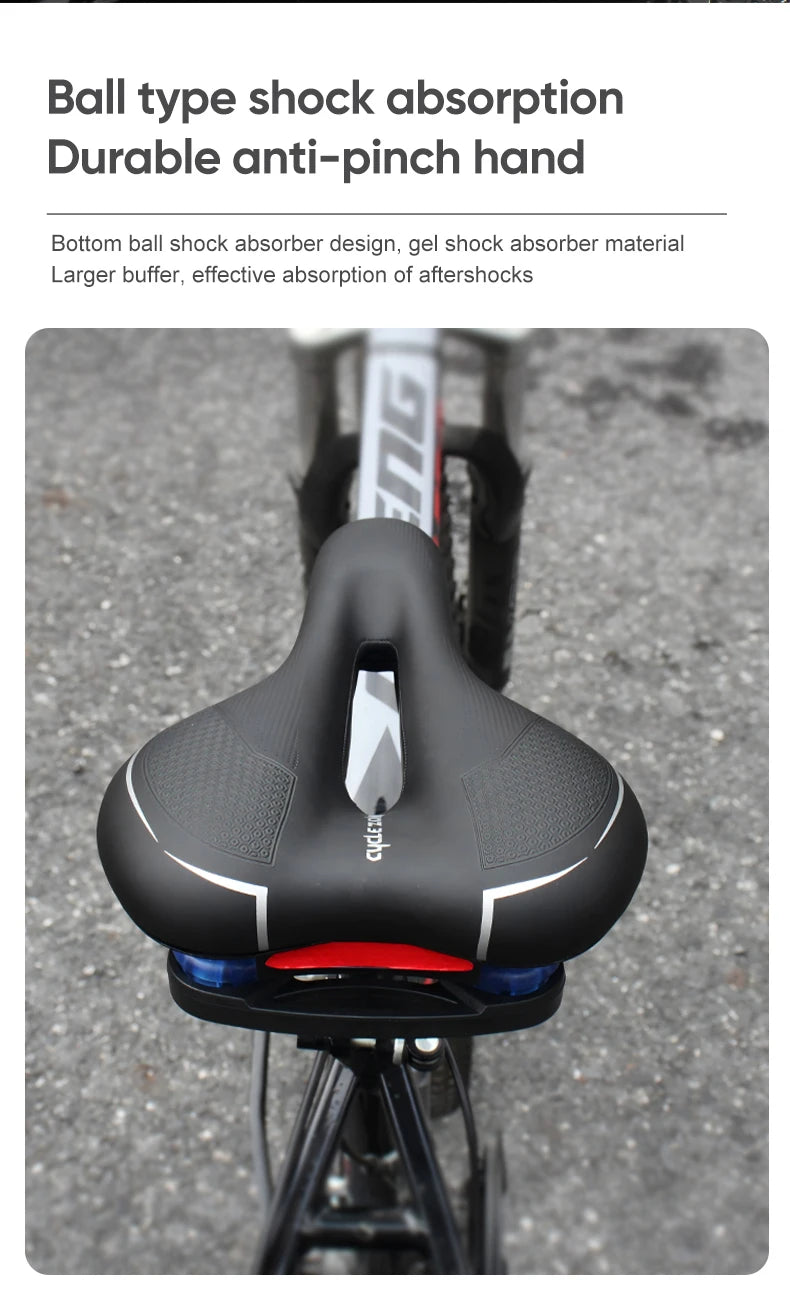 Oneside Hollow Bike Saddle — Breathable Shockproof PU Seat