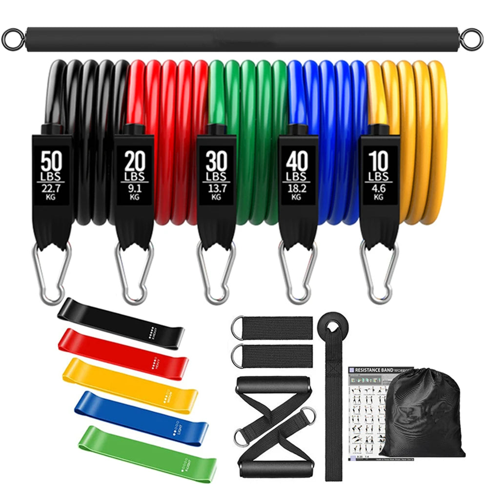 Oneside Workout Bar with Resistance Bands — Yoga & Pilates Set