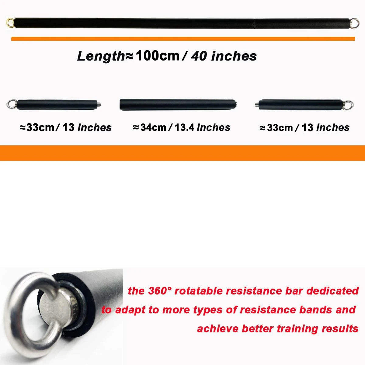 Oneside Workout Bar with Resistance Bands — Yoga & Pilates Set