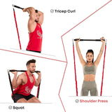Oneside Workout Bar with Resistance Bands — Yoga & Pilates Set