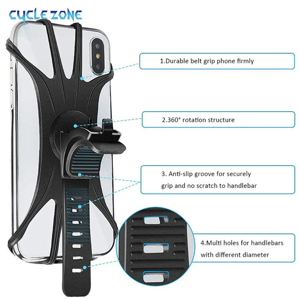 Oneside Silicone Bike Phone Mount — 360° Universal Holder