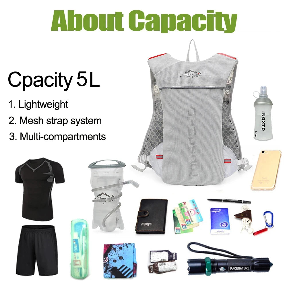 Oneside 5L Ultralight Hydration Vest — 500ml Soft Flasks
