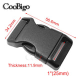 Oneside Curved Paracord Buckles — 10–25mm Plastic Clips