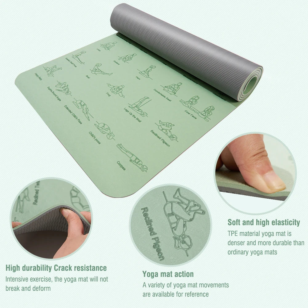 Oneside Non-Slip Yoga Mat — 183cm Pilates & Recovery Mat