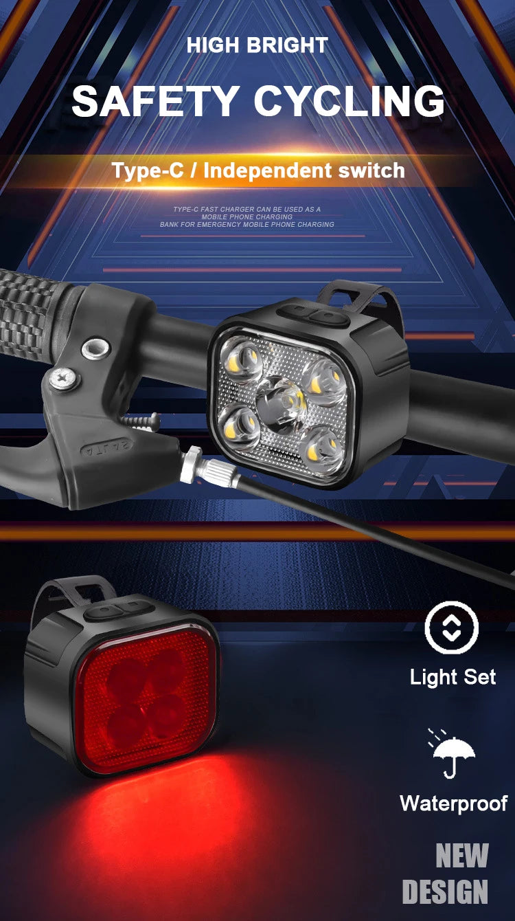 Oneside USB Bike Light Set — Front & Rear LED Taillight