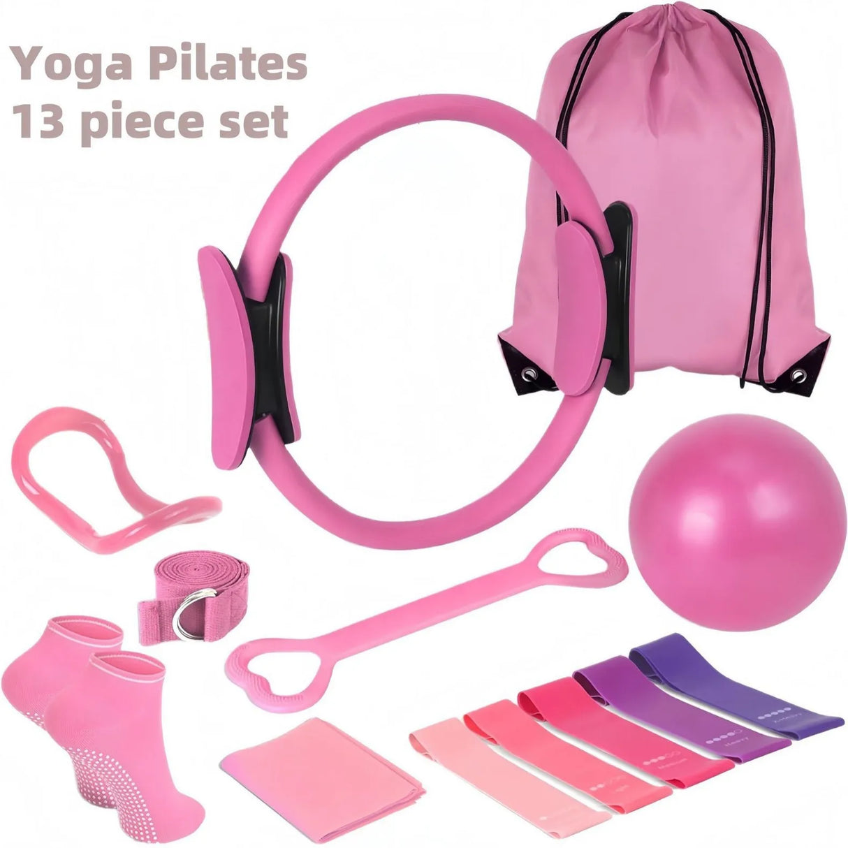 Oneside Pilates Ball & Resistance Band Set — 13 Piece Kit