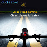 Oneside Solar Bike Light & Bell — LED Headlamp with Horn