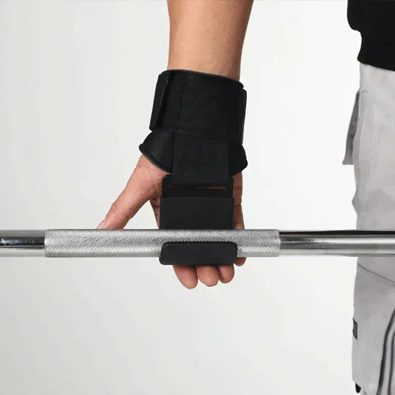Oneside Lifting Hook Grips with Wrist Wraps