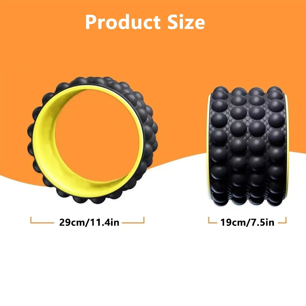 Oneside Foam Yoga Roller Wheel — Back Stretcher & Massager