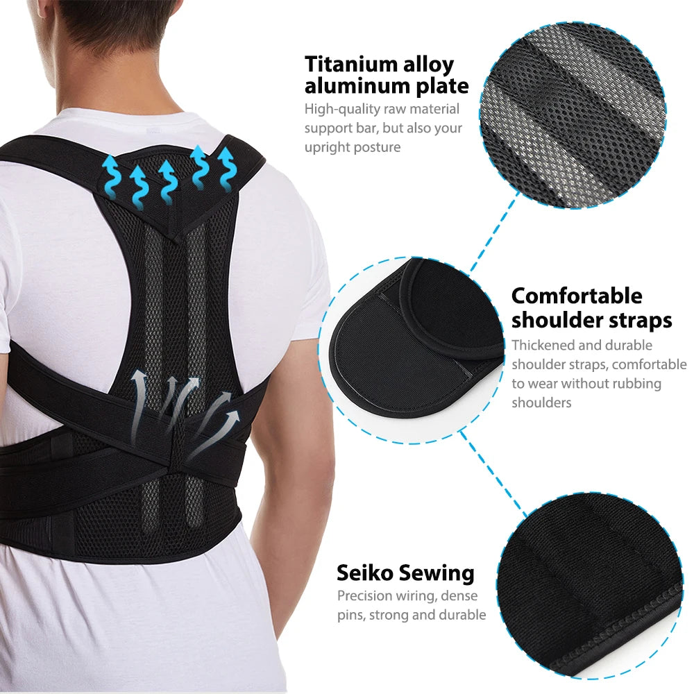 Oneside Adjustable Lumbar Back Brace — Support Belt for Posture & Pain Relief