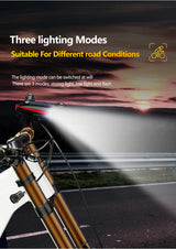 Oneside Solar Bike Light & Bell — LED Headlamp with Horn