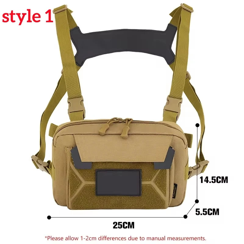 Oneside Camo Fishing Vest Bag — Multi-Pocket Chest Pack
