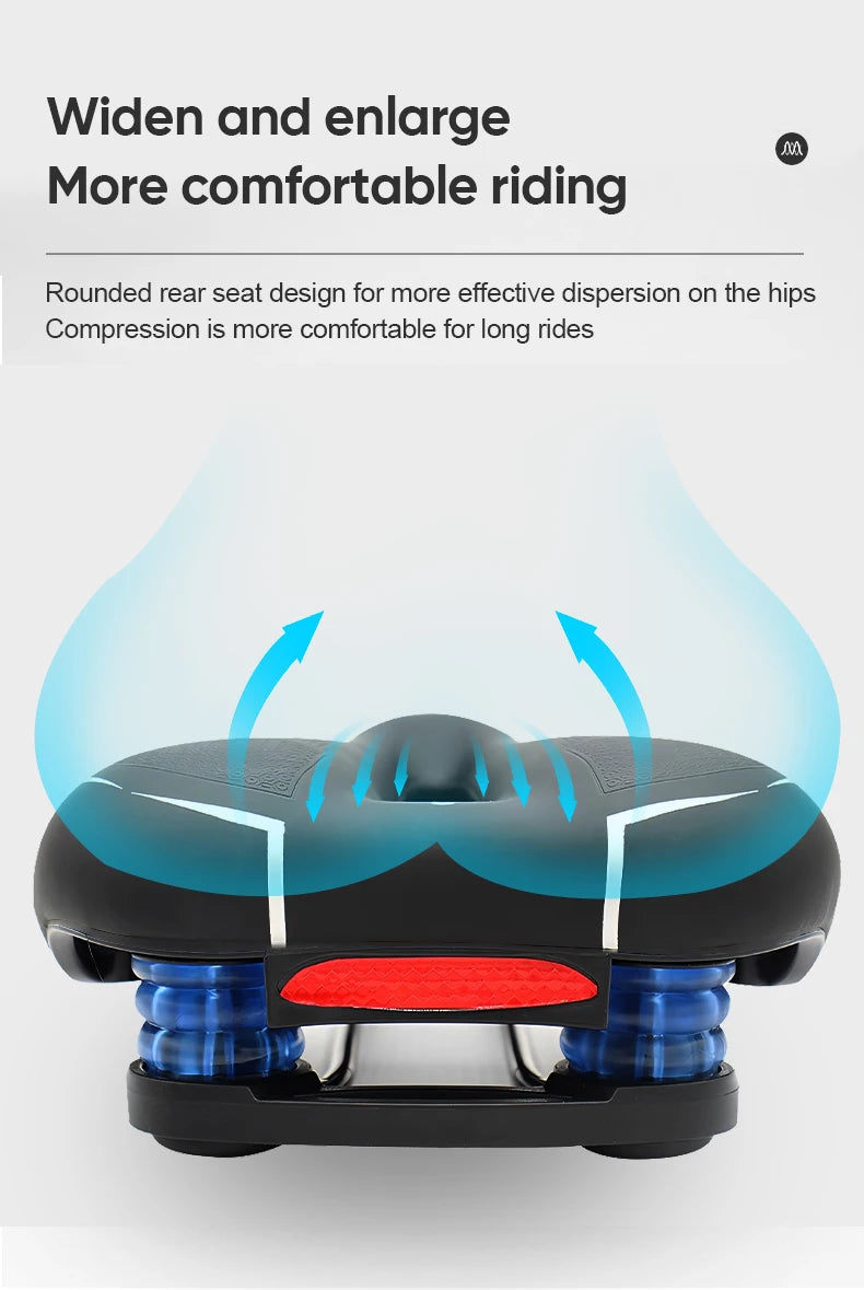 Oneside Hollow Bike Saddle — Breathable Shockproof PU Seat