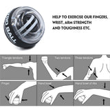 Oneside Self-Starting Gyro Ball — Wrist & Forearm Strength Trainer with LED