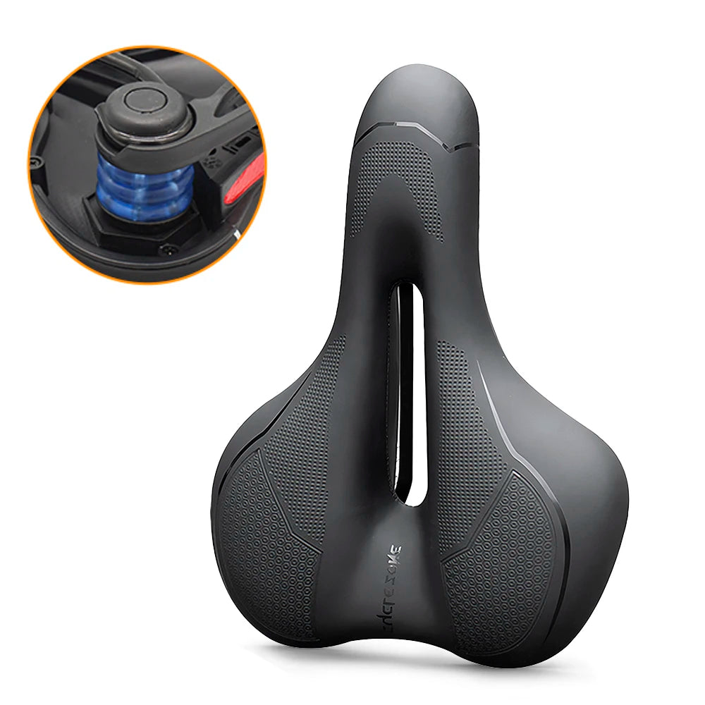 Oneside Hollow Bike Saddle — Breathable Shockproof PU Seat