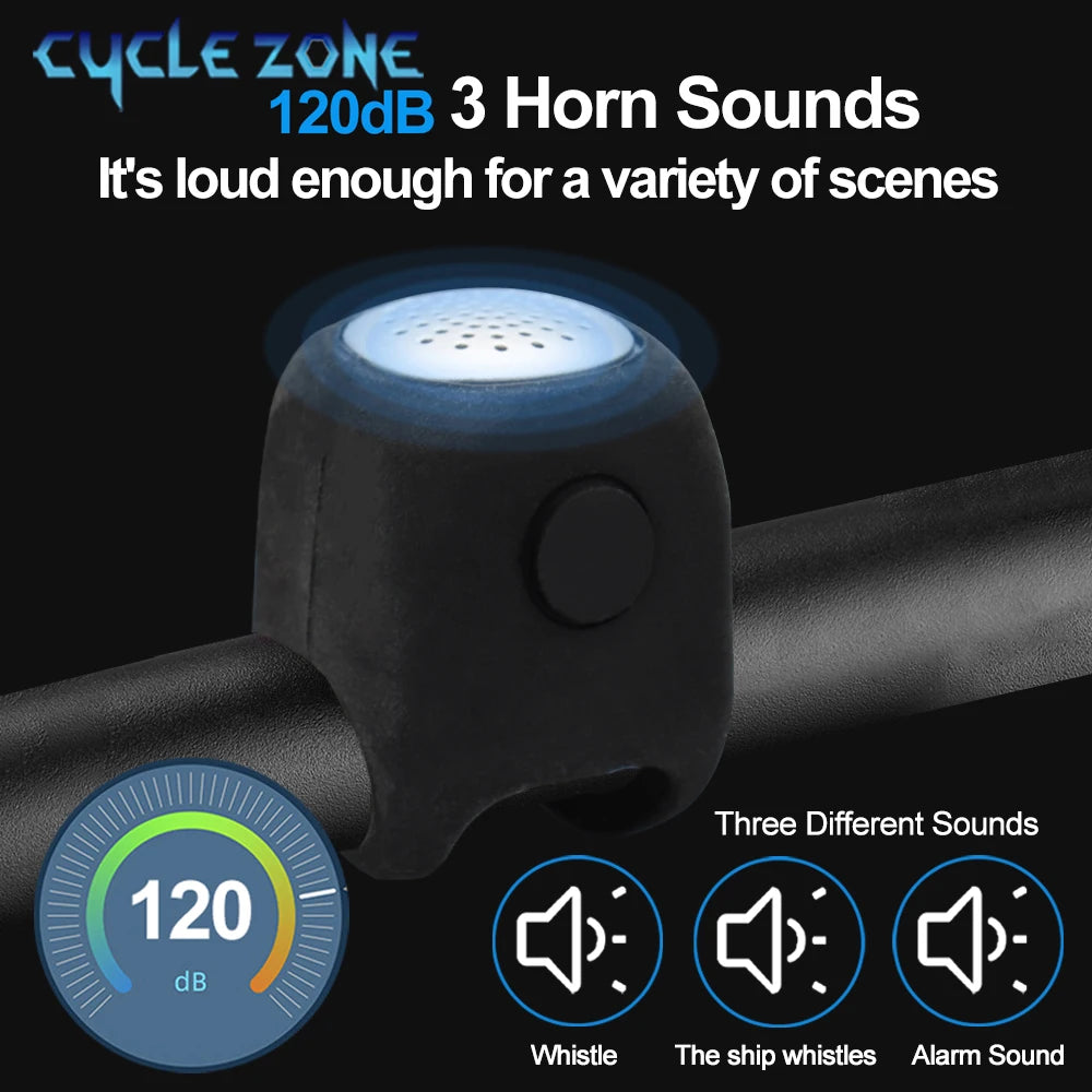 Oneside Electric Bike Bell — 3 Sound Modes, Loud Horn