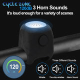 Oneside Electric Bike Bell — 3 Sound Modes, Loud Horn