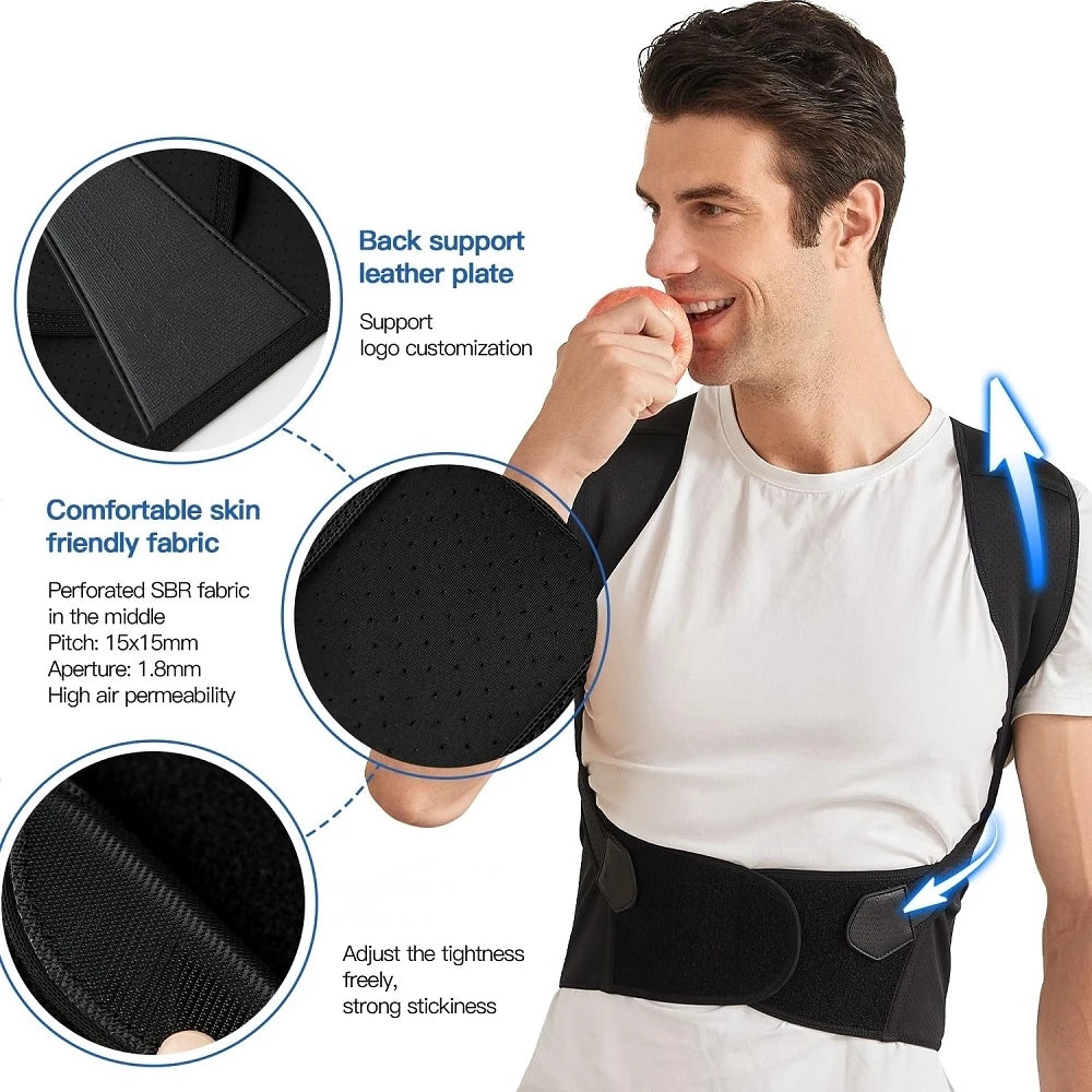 Oneside Full Back Posture Corrector — Shoulder Straightener & Spine Support Brace