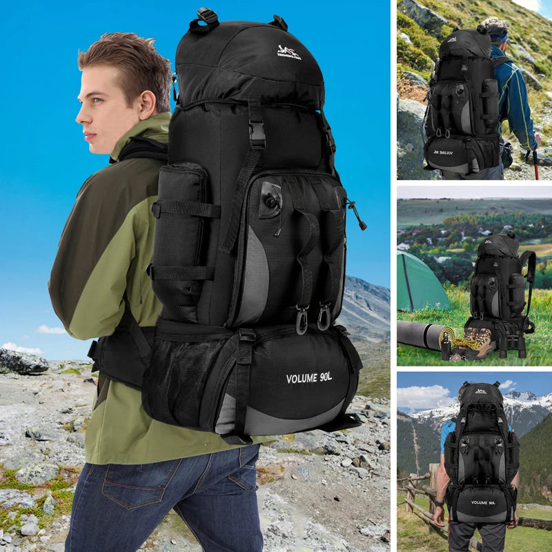 Oneside 90L Hiking & Camping Backpack — Waterproof Rucksack