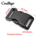 Oneside Curved Paracord Buckles — 10–25mm Plastic Clips