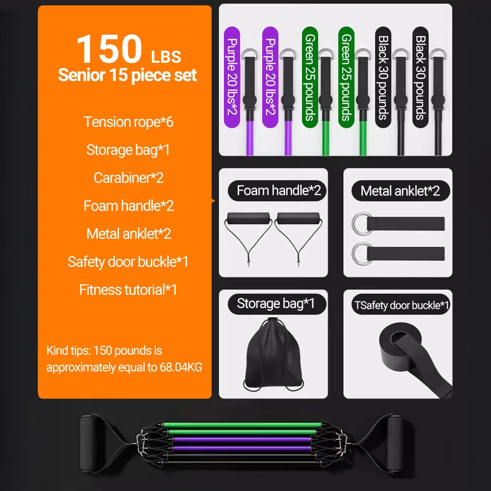 Oneside Resistance Bands Set — 10–14 Piece Training Kit