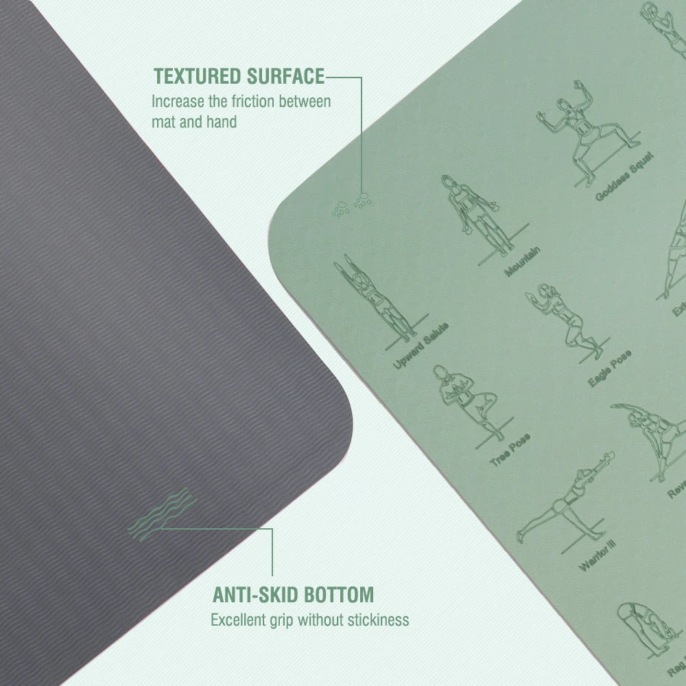 Oneside Non-Slip Yoga Mat — 183cm Pilates & Recovery Mat