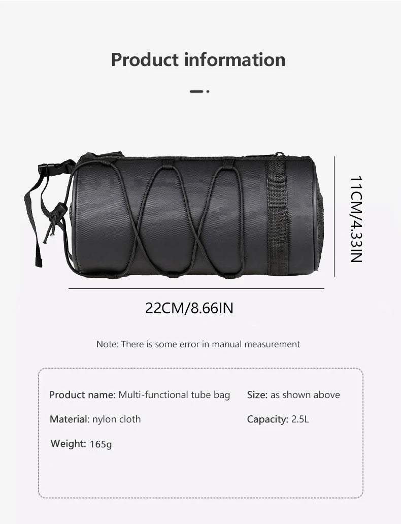 Oneside 2.5L Bike Handlebar Bag — Large Top Tube Storage