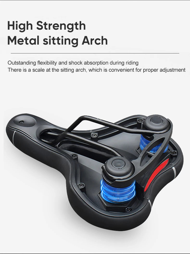 Oneside Hollow Bike Saddle — Breathable Shockproof PU Seat