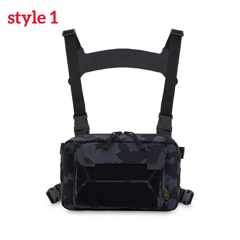 Oneside Camo Fishing Vest Bag — Multi-Pocket Chest Pack