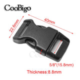 Oneside Curved Paracord Buckles — 10–25mm Plastic Clips