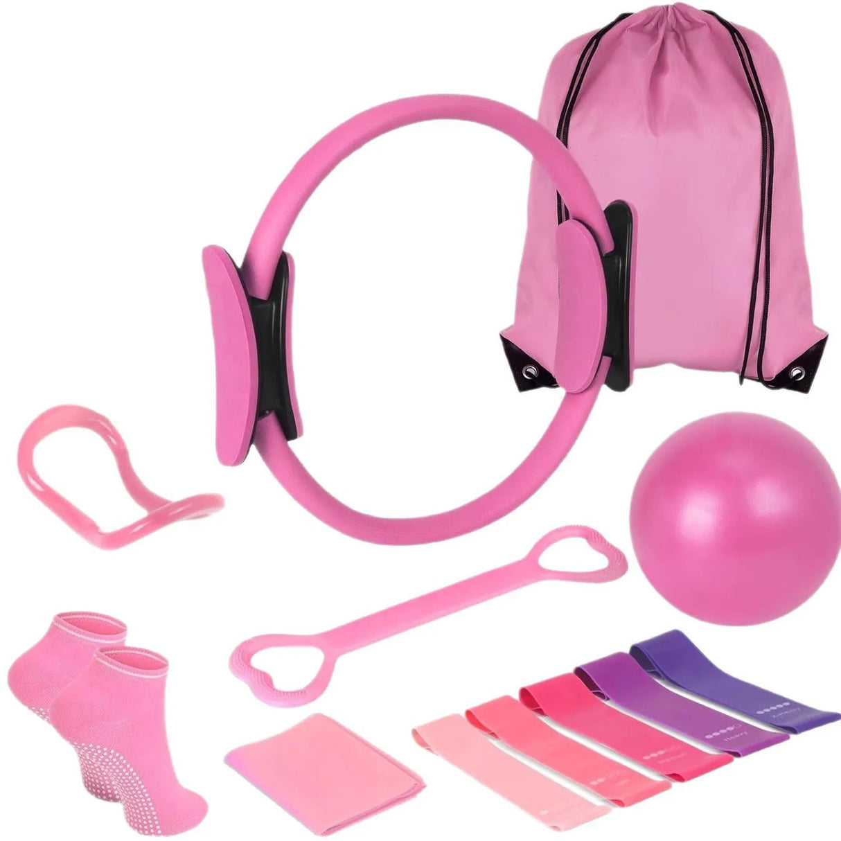 Oneside Pilates Ball & Resistance Band Set — 13 Piece Kit
