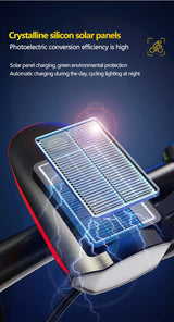 Oneside Solar Bike Light & Bell — LED Headlamp with Horn