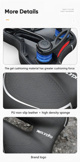 Oneside Hollow Bike Saddle — Breathable Shockproof PU Seat