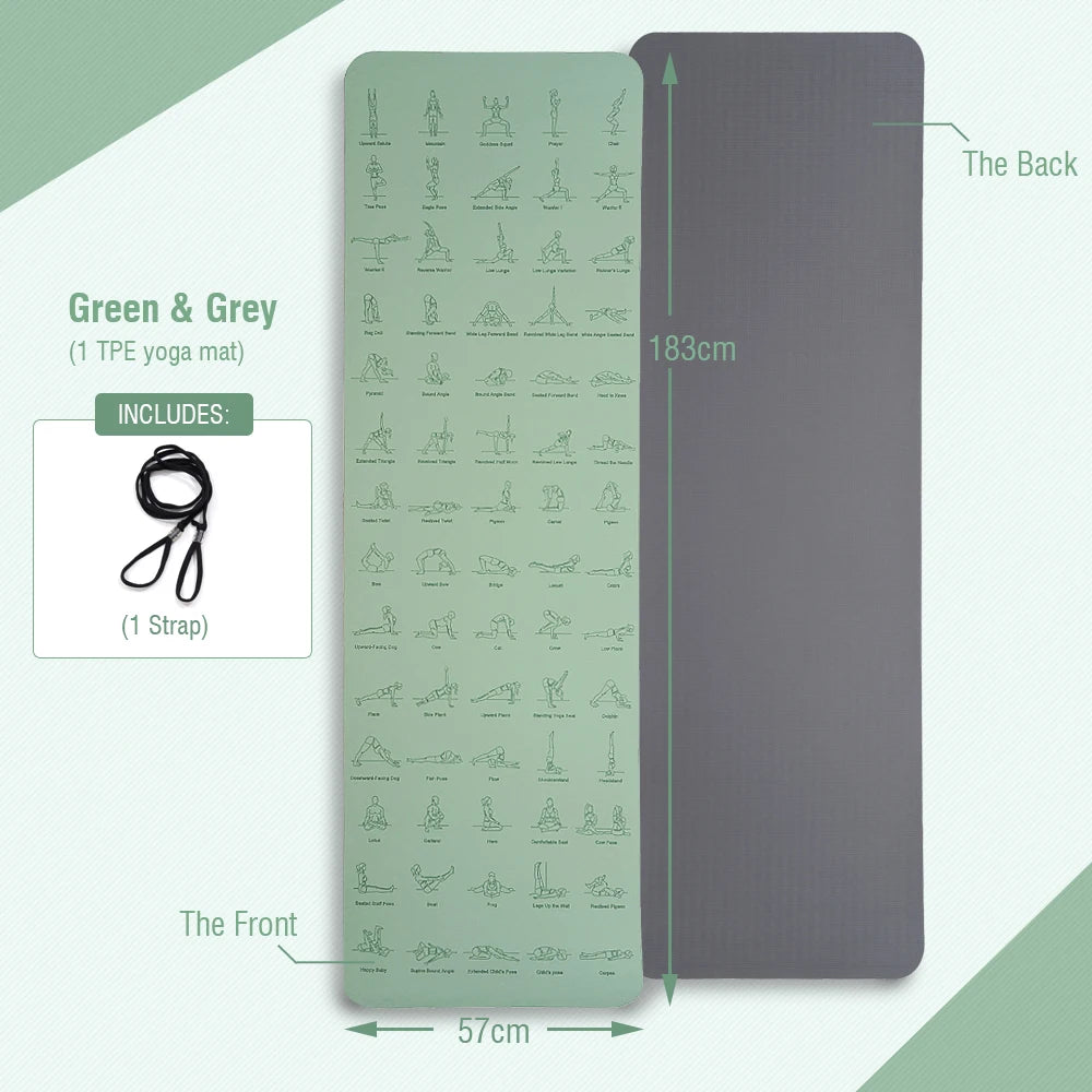 Oneside Non-Slip Yoga Mat — 183cm Pilates & Recovery Mat
