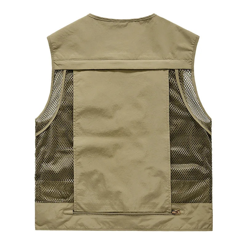 Oneside Men's Multi-Pocket Outdoor Vest — Hiking & Fishing