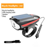Oneside Solar Bike Light & Bell — LED Headlamp with Horn