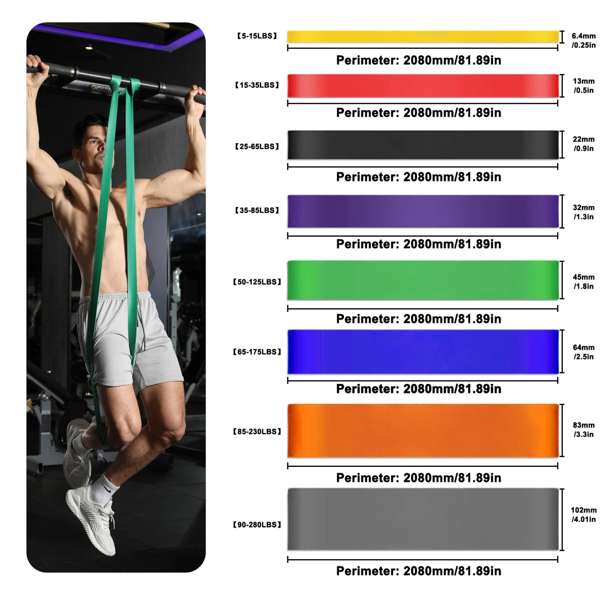 Oneside Heavy-Duty Resistance Bands — Pull-Up & CrossFit Set
