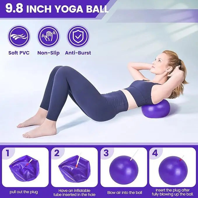 Oneside Pilates Ball & Resistance Band Set — 13 Piece Kit